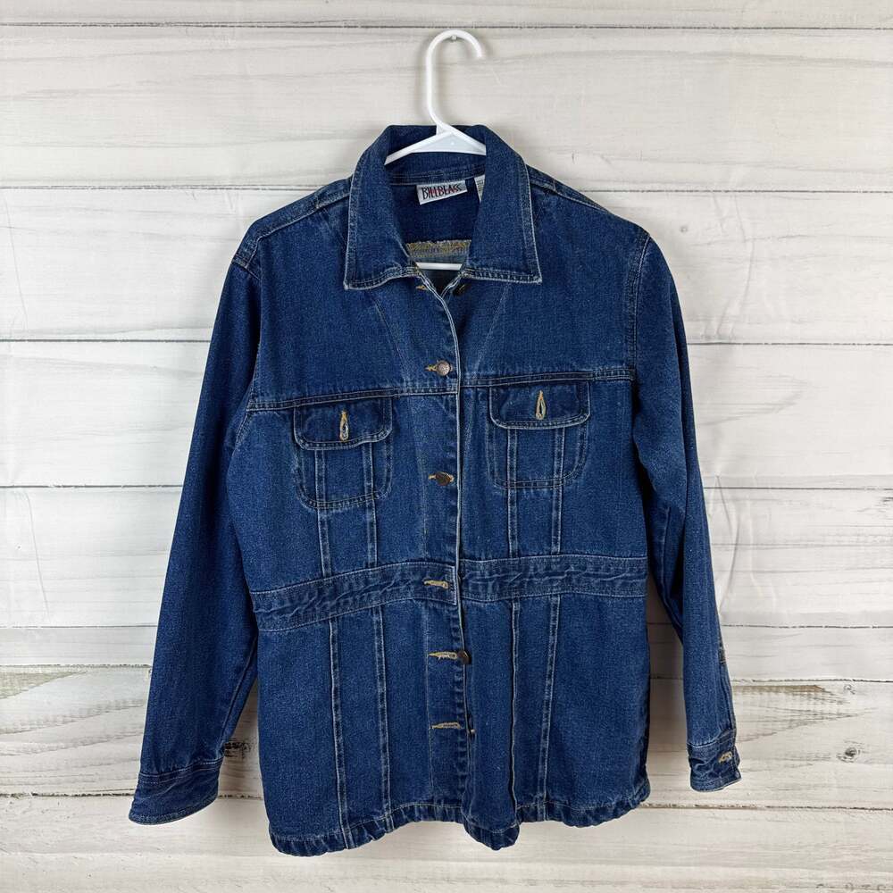 Bill Blass Denim Chore Jacket Barn Coat Size L
VTG.